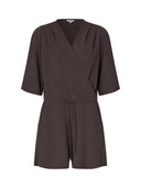 Donkerbruine playsuit met overslag dura-m