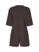 Donkerbruine playsuit met overslag dura-m