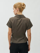 Donkergroene blouse aulira-m