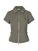 Donkergroene blouse aulira-m