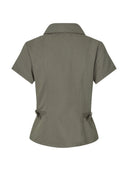 Donkergroene blouse aulira-m