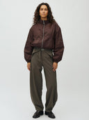 Donkergroene broek pija tie-m