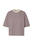 Donkerpaars gestreept t-shirt emrys-m