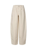 Ecru barrel jeans almira-m