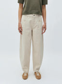 Ecru barrel jeans almira-m