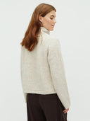 Ecru turtleneck sweater kemina-m