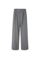 Grijze pantalon met asymmetrische knoop rosalyn-m