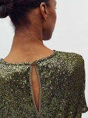 Groen t-shirt met pailletten emrilla-m