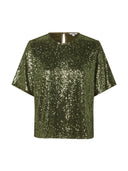 Groen t-shirt met pailletten emrilla-m
