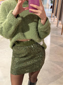 Groene pailletten rok olice-m