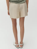 Beige linnen short cristiana-m