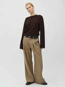 Lichtbruine pantalon viole-m