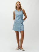 Lichtblauwe denim top cenaya sl-m