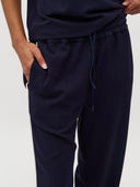 Donkerblauwe broek met bies livigno-m