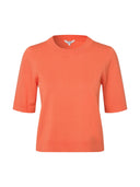 Oranje gebreide top carla-m