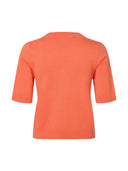 Oranje gebreide top carla-m