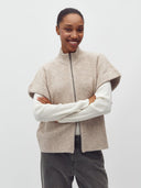 Beige vest roselina short-m