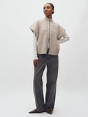Beige vest roselina short-m