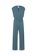 Zeegroene jumpsuit met ceintuur