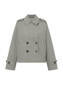 Zwart gesteepte trenchcoat becker-m