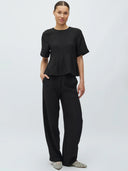 Zwarte barrel fit broek emryn-m