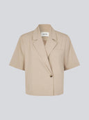 Beige blazer met korte mouw tuesdaymd