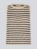 Beige gestreepte top vestermd