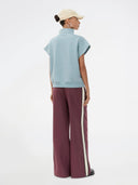 Lichtblauwe top paulamd ss t-neck