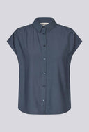 Blauwe viscosemix blouse nickimd