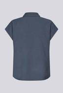Blauwe viscosemix blouse nickimd
