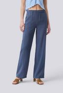 Blauwe wide-leg broek nickimd