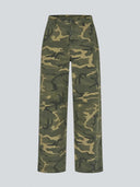 Broek met camouflage print athenemd