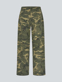 Broek met camouflage print athenemd