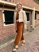 Bruine maxi jurk narcissamd