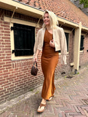 Bruine maxi jurk narcissamd