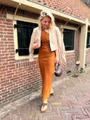 Bruine maxi jurk narcissamd