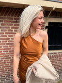 Bruine maxi jurk narcissamd