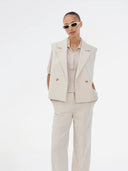 Creme gilet galemd vest