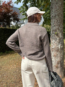 Donker bruine polo treemd