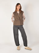 Donkerbruin gilet galemd