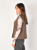 Donkerbruin gilet galemd