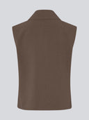 Donkerbruin gilet galemd