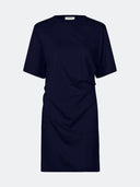 Donkerblauwe midi jurk brazilmd