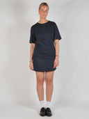 Donkerblauwe midi jurk brazilmd