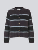 Donkerpaars gestreepte cardigan rafaelmd