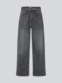 Donkergrijze isoldemd solid pants