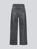 Donkergrijze isoldemd solid pants