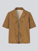 Khaki blouse met paisley dessin apricotmd shirt