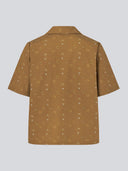 Khaki blouse met paisley dessin apricotmd shirt
