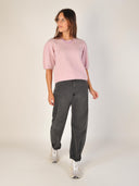 Roze gebreide top petronellamd